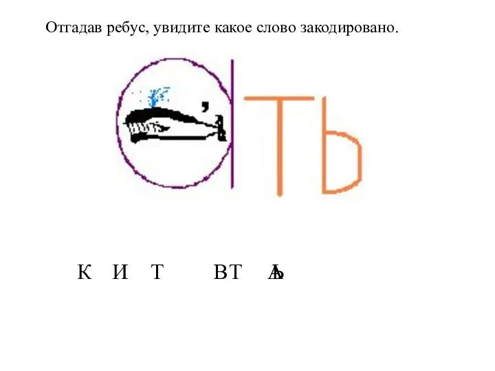 Отгадав ребус, увидите какое слово закодировано. К Т И В А Ь Т