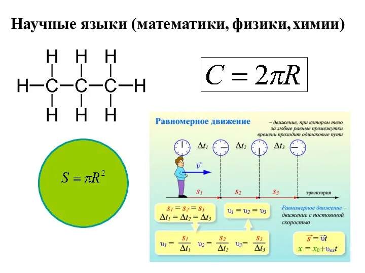 Научные языки (математики, физики, химии)