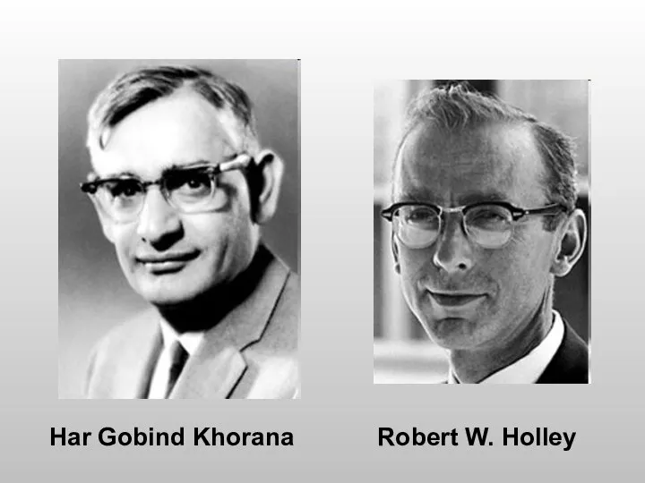 Har Gobind Khorana Robert W. Holley