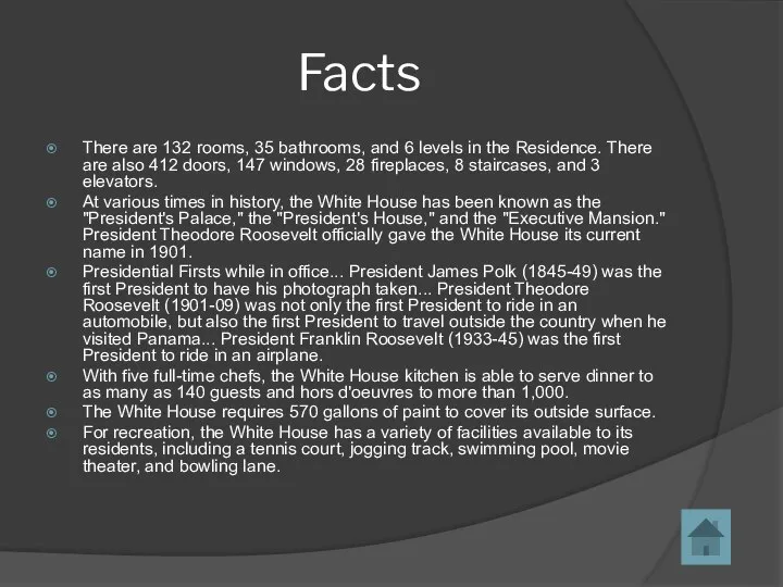 Facts There are 132 rooms, 35 bathrooms, and 6 levels in