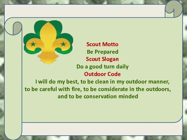 Scout Motto Be Prepared Scout Slogan Do a good turn daily