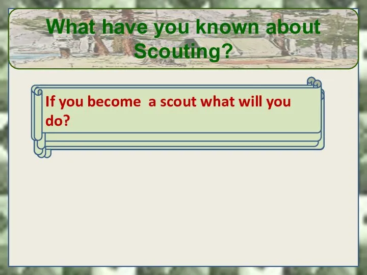 Who started the Boy Scout organization and when? What have you