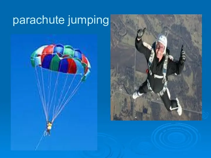 parachute jumping