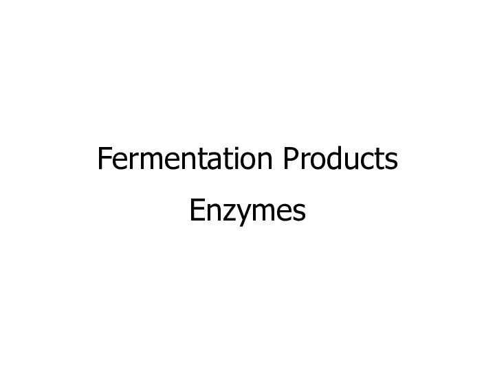 Fermentation Products Enzymes