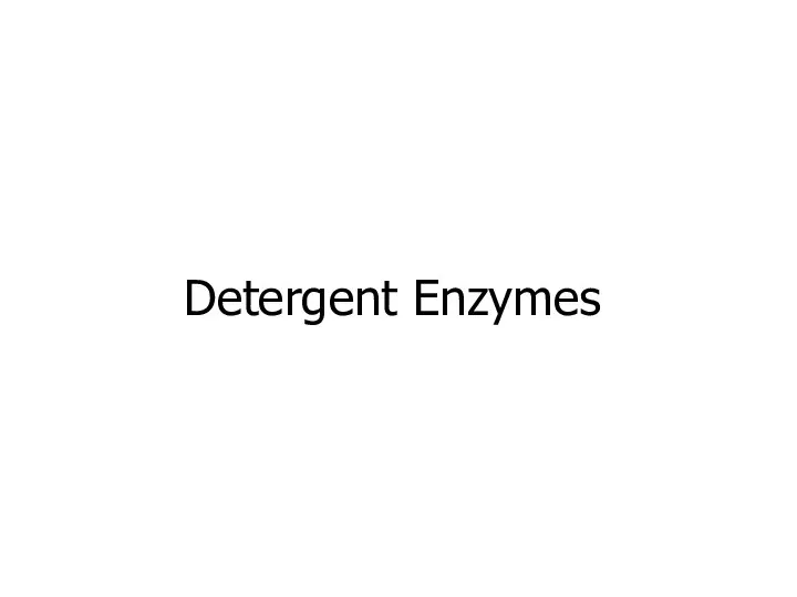 Detergent Enzymes