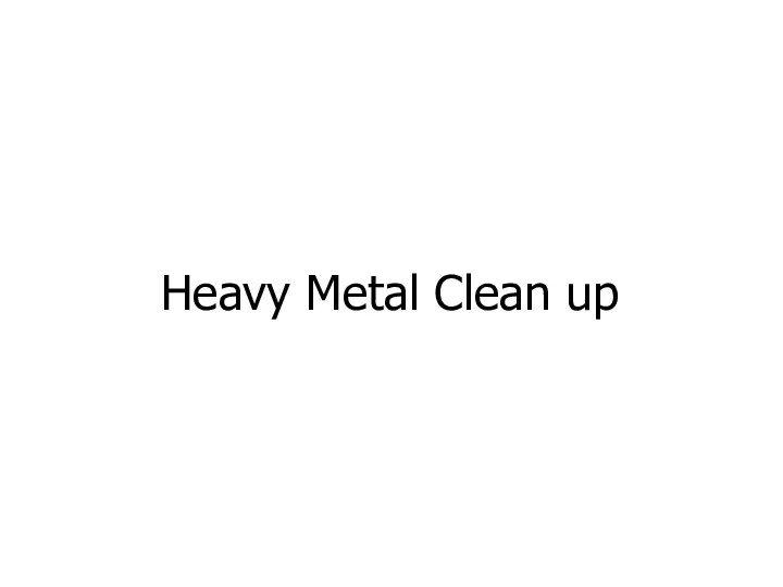 Heavy Metal Clean up