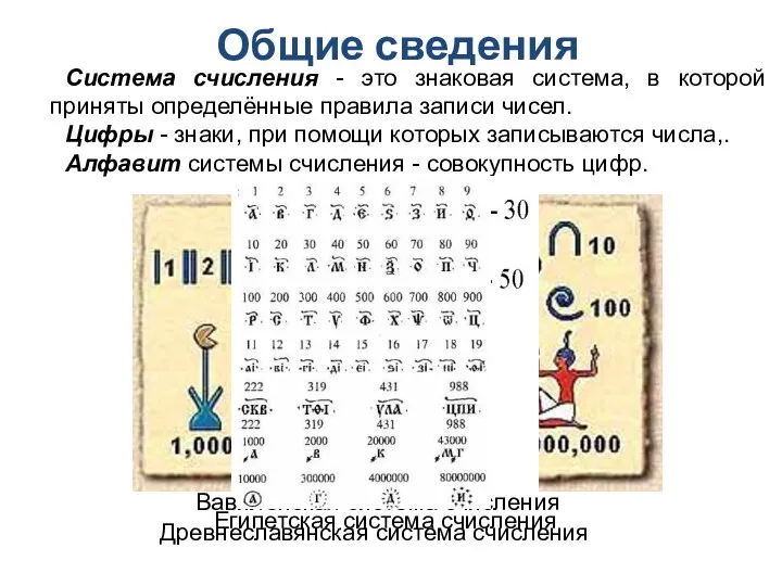 Система счисления - это знаковая система, в которой приняты определённые правила