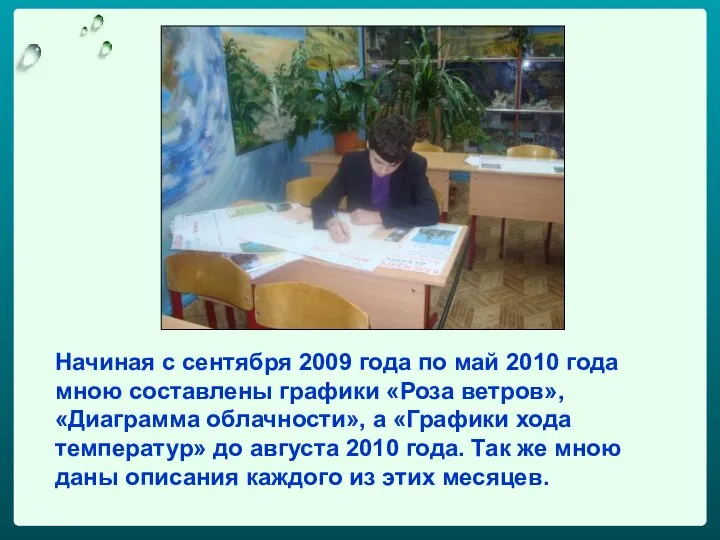 Начиная с сентября 2009 года по май 2010 года мною составлены