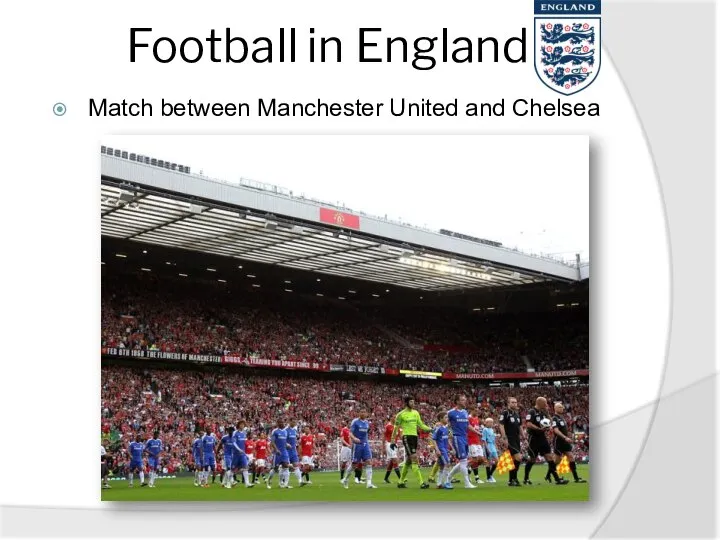 Match between Manchester United and Chelsea Football in England