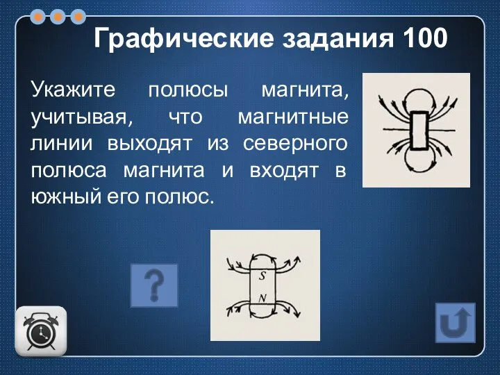 Укажите полюсы магнита, учитывая, что магнитные линии выходят из северного полюса