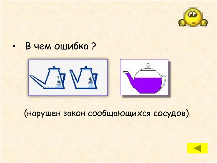 В чем ошибка ? (нарушен закон сообщающихся сосудов)