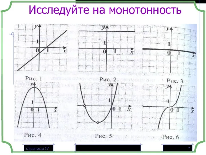 * Страница Исследуйте на монотонность