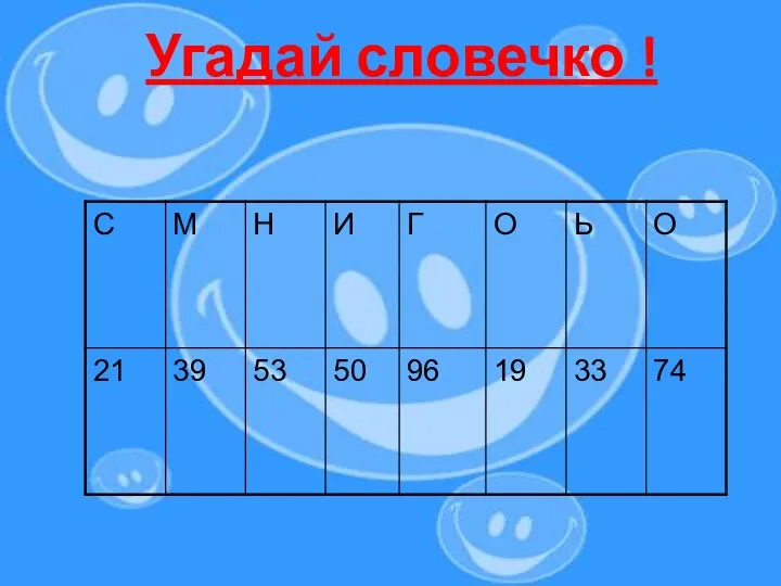 Угадай словечко !