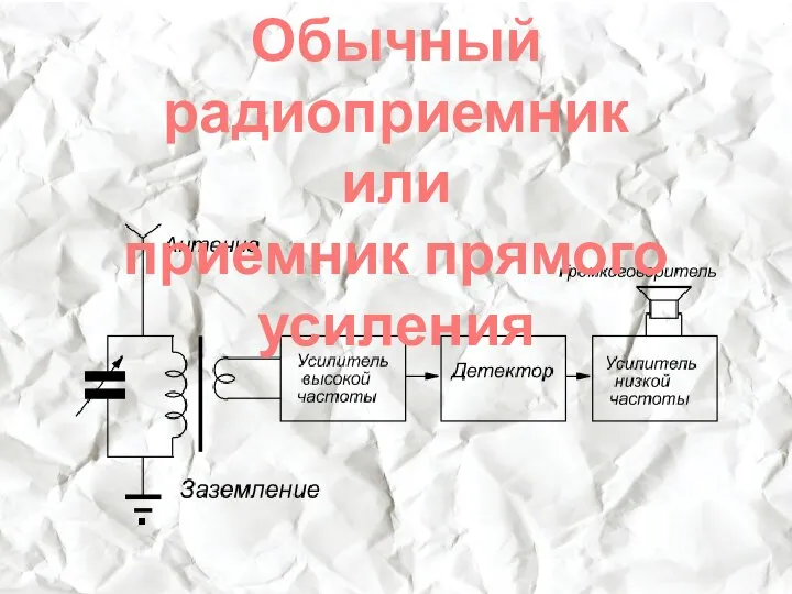 Обычный радиоприемник или приемник прямого усиления