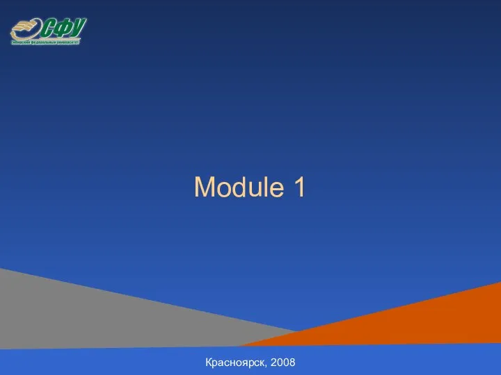 Module 1 Красноярск, 2008