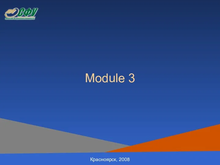 Module 3 Красноярск, 2008