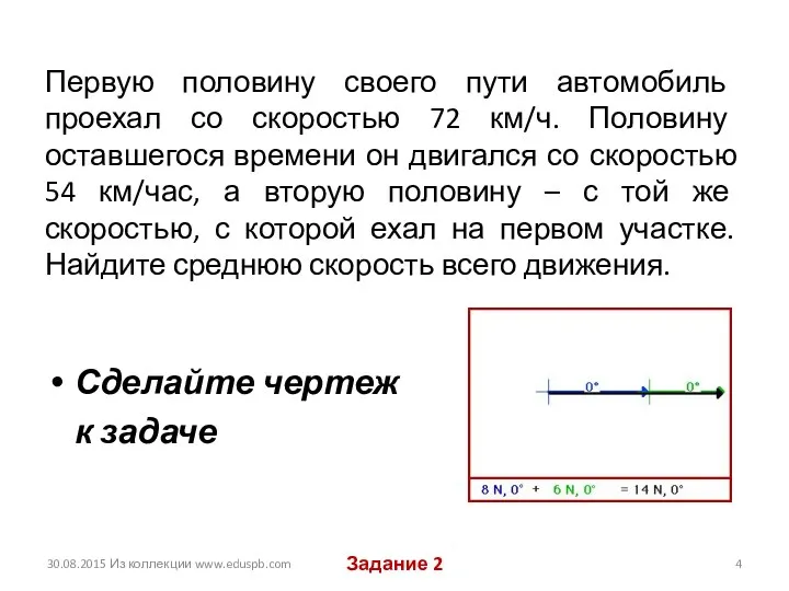 Первую половину своего пути автомобиль проехал со скоростью 72 км/ч. Половину