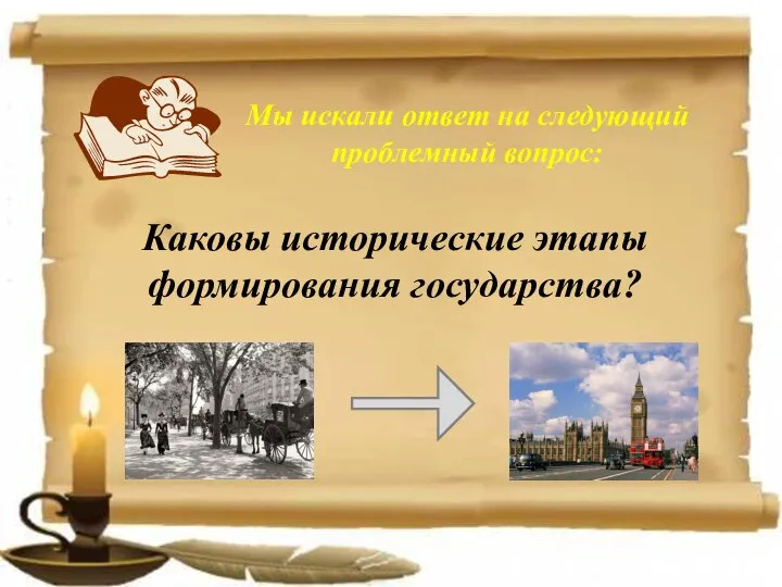 Мы искали ответ на следующий проблемный вопрос: Каковы исторические этапы формирования государства?