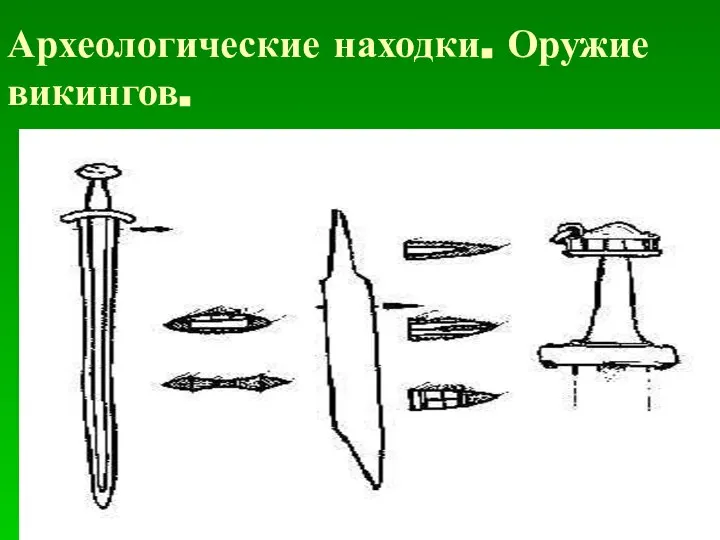 Археологические находки. Оружие викингов.