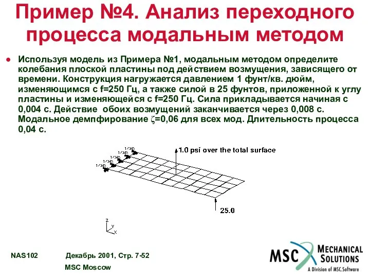 Пример №4. Анализ переходного процесса модальным методом Используя модель из Примера