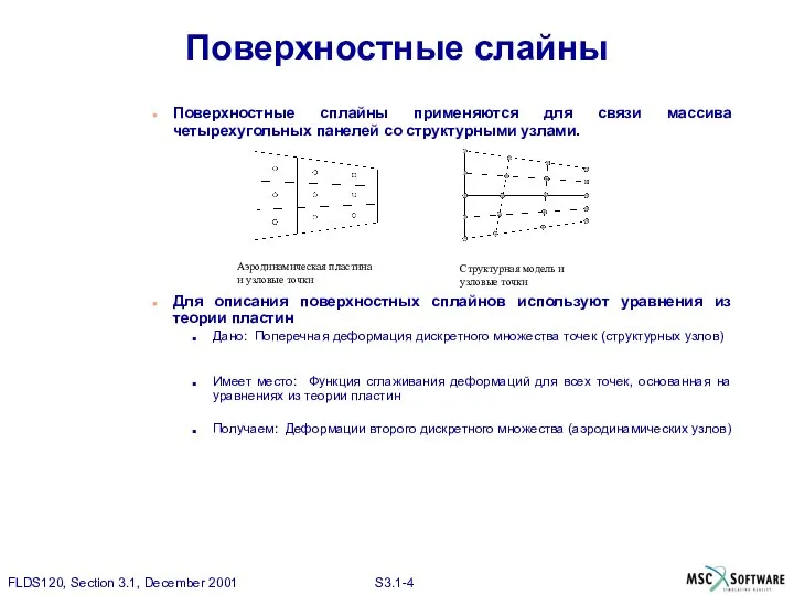 Поверхностные слайны Поверхностные сплайны применяются для связи массива четырехугольных панелей со