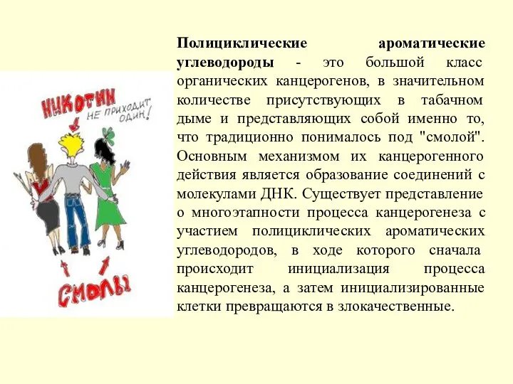 Полициклические ароматические углеводороды - это большой класс органических канцерогенов, в значительном