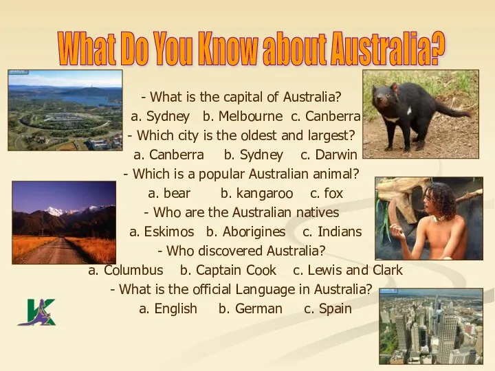 What Do You Know about Australia? - What is the capital