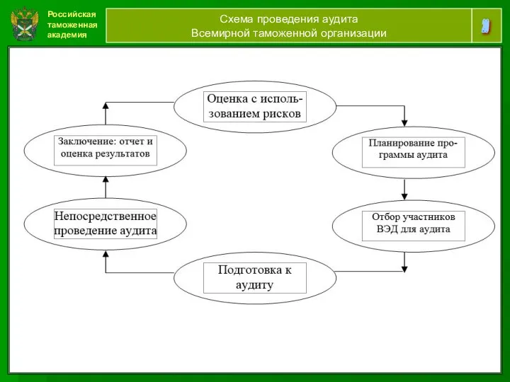 Российская таможенная академия 20 Схема проведения аудита Всемирной таможенной организации