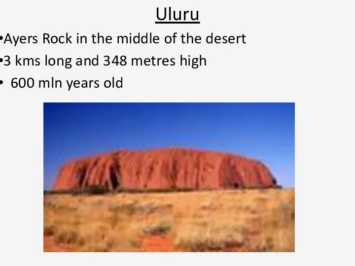 Uluru Ayers Rock in the middle of the desert 3 kms