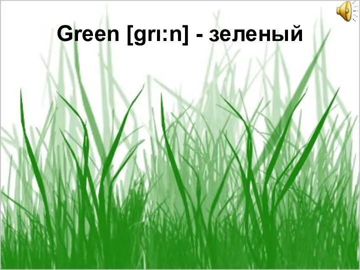 Green [grι:n] - зеленый