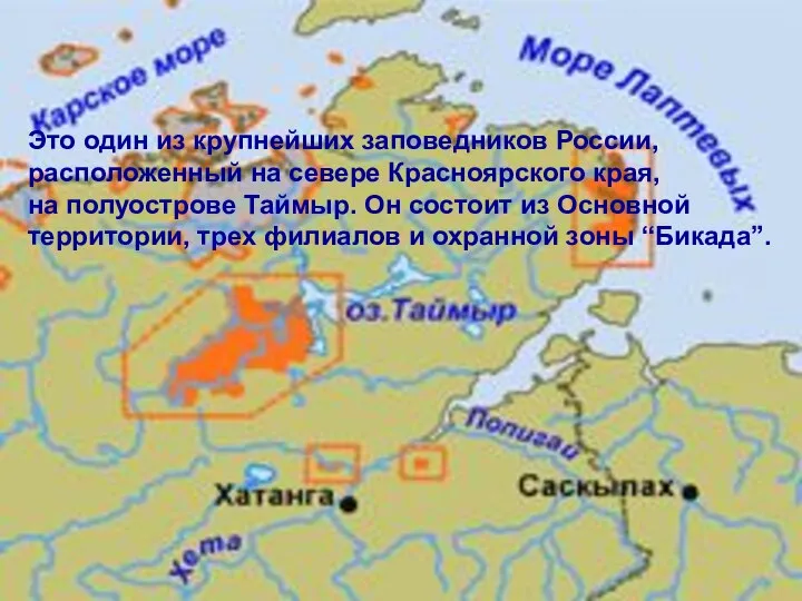 Это один из крупнейших заповедников России, расположенный на севере Красноярского края,