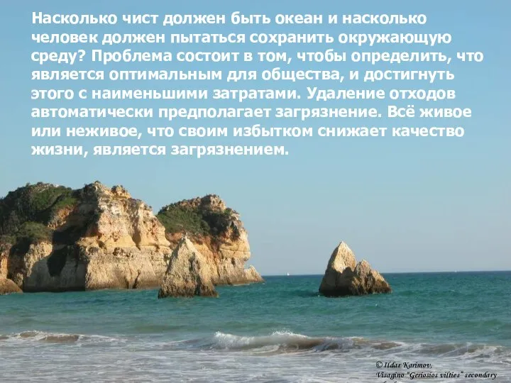 Насколько чист должен быть океан и насколько человек должен пытаться сохранить