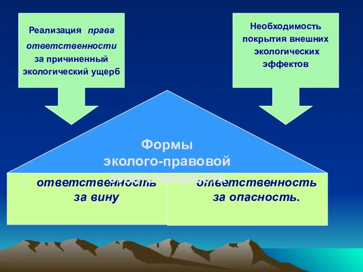 ответственность за вину ответственность за опасность. Формы эколого-правовой ответственности Реализация права