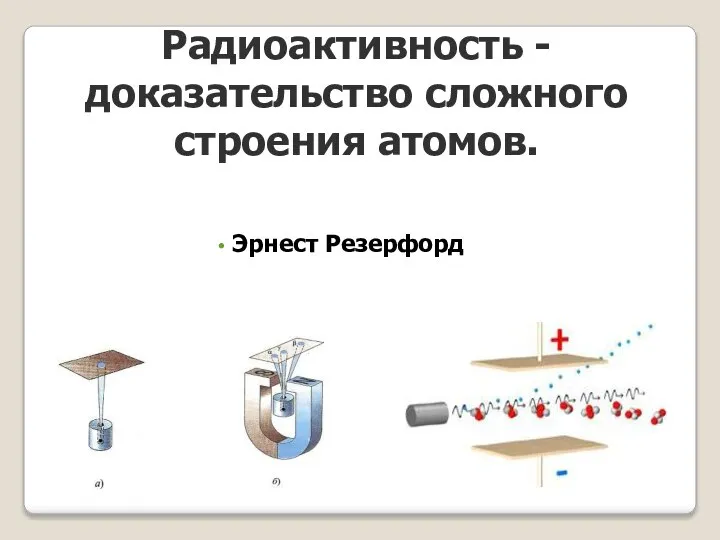 Радиоактивность - доказательство сложного строения атомов. Эрнест Резерфорд