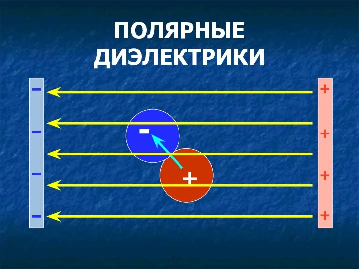 ПОЛЯРНЫЕ ДИЭЛЕКТРИКИ + + + +