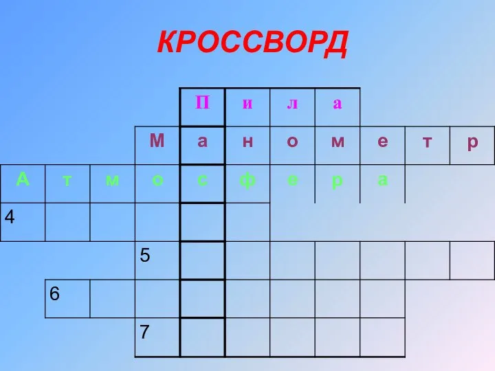 КРОССВОРД