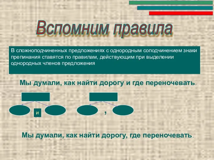 В сложноподчиненных предложениях с однородным соподчинением знаки препинания ставятся по правилам,