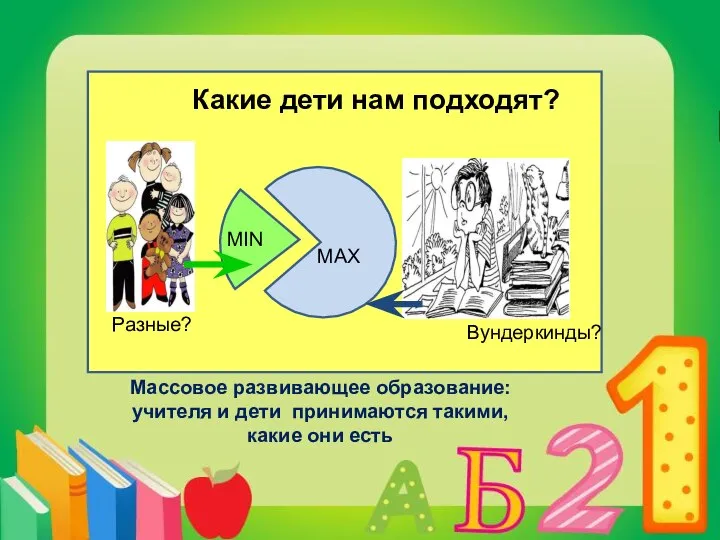 Массовое развивающее образование: учителя и дети принимаются такими, какие они есть