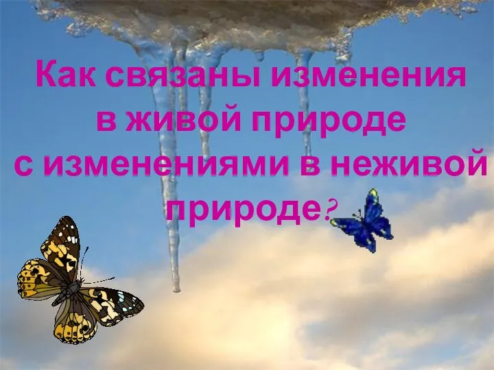 Анатольева Э.В. Как связаны изменения в живой природе с изменениями в неживой природе?