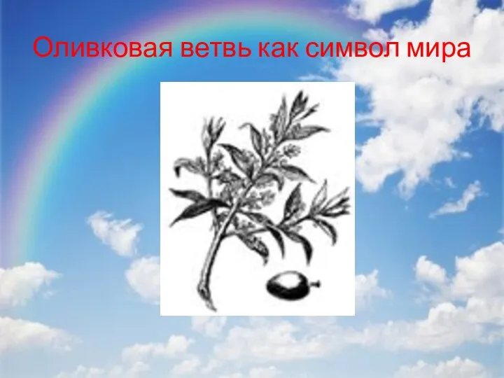 Оливковая ветвь как символ мира