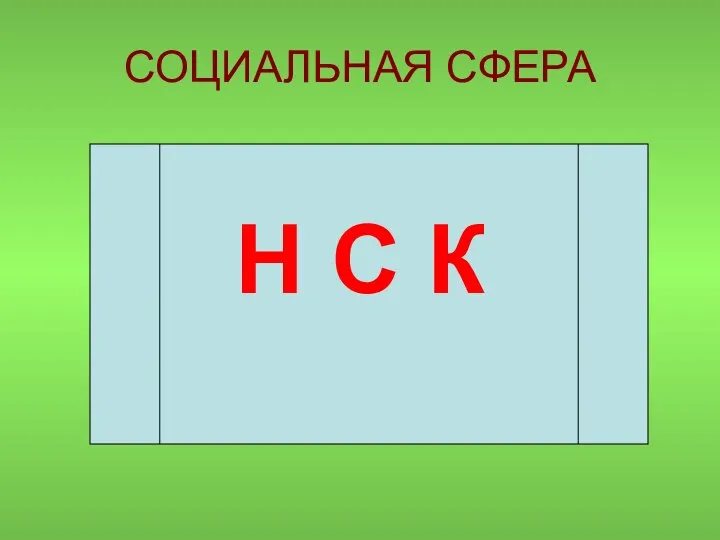 СОЦИАЛЬНАЯ СФЕРА Н С К