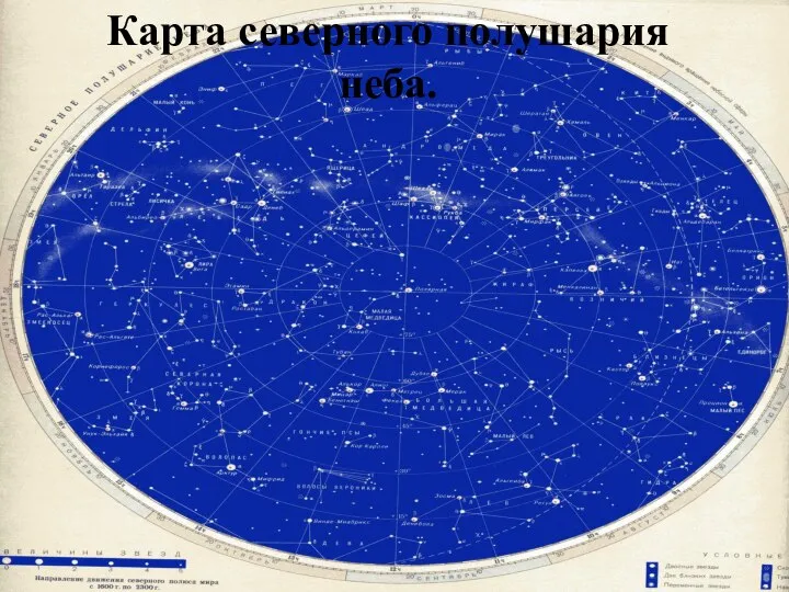 Карта северного полушария неба.