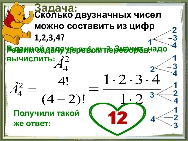 Сколько двузначных чисел можно составить из цифр 1,2,3,4? Задача: В данной