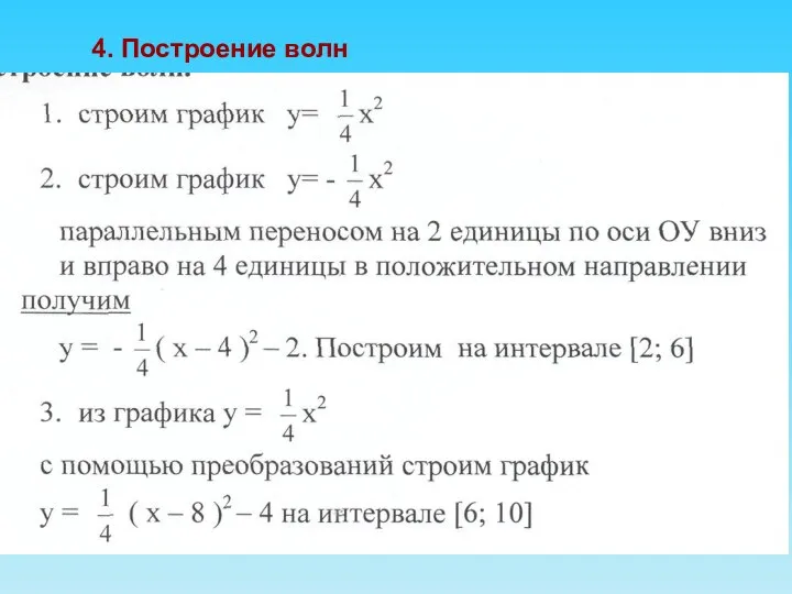 4. Построение волн