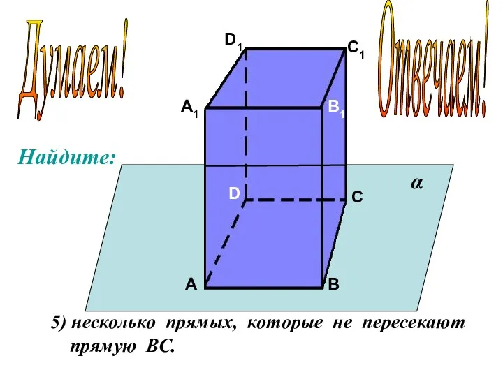 А А1 В В1 С С1 D D1 5) несколько прямых,