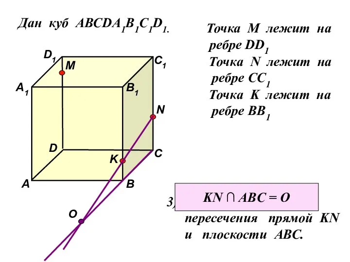 Дан куб АВСDA1B1C1D1. D1 D С1 С В1 В А1 А