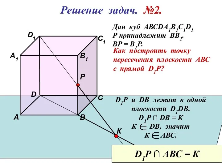 D1 В А D С1 С В1 Р А1 Решение задач.