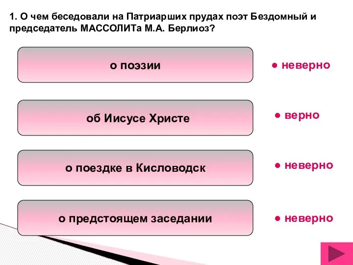 о поэзии о предстоящем заседании 1. О чем беседовали на Патриарших