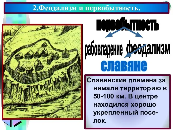 2.Феодализм и первобытность. первобытность славяне Славянские племена за нимали территорию в