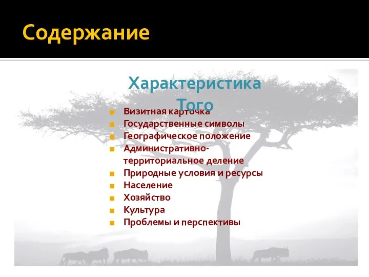 Содержание Визитная карточка Государственные символы Географическое положение Административно-территориальное деление Природные условия